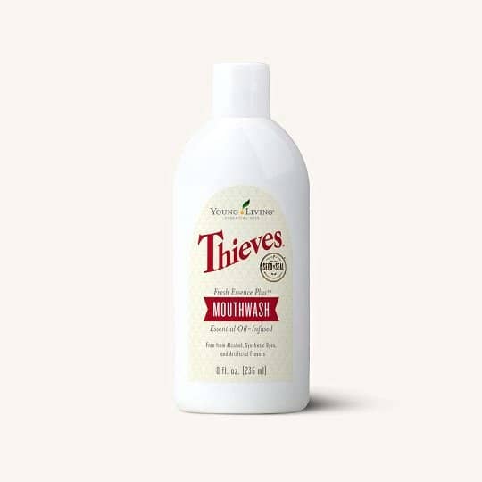 Alcohol-free Thieves Fresh Essence Plus Mouthwash with essential oils