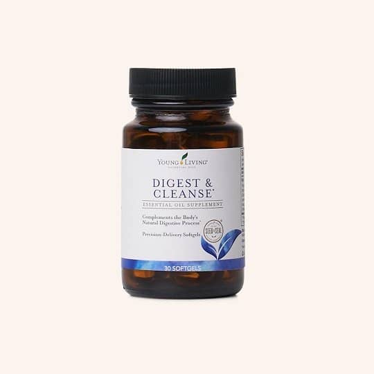 Digest & Cleanse softgels with essential oils for digestive health support