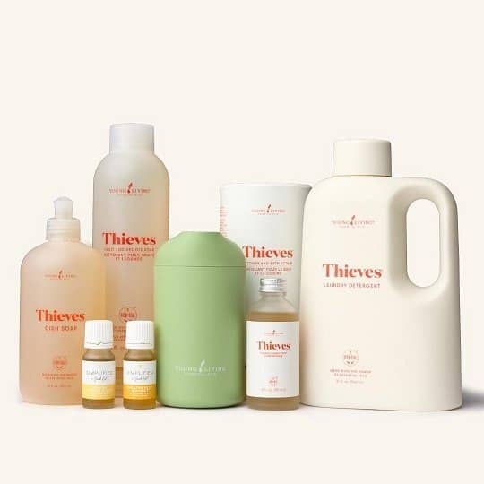 Spring Refresh Collection with oils, Thieves, and portable diffuser
