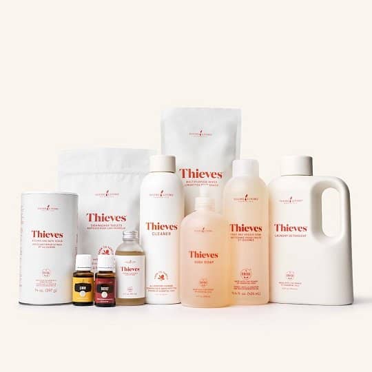 Thieves Home Loyalty Bundle with essential oil-infused cleaning products