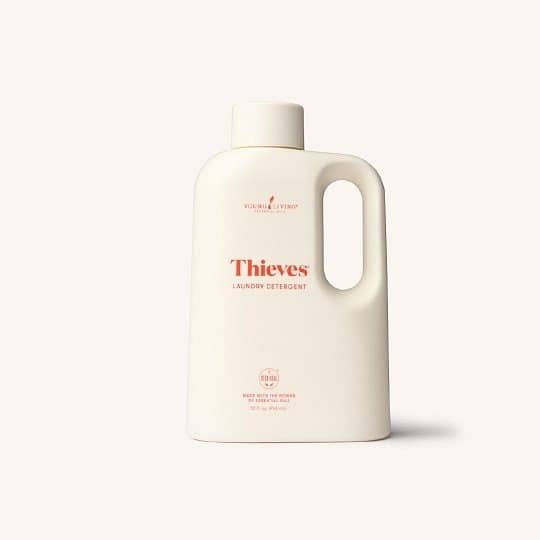 Thieves Laundry Soap, plant-based detergent in a bottle